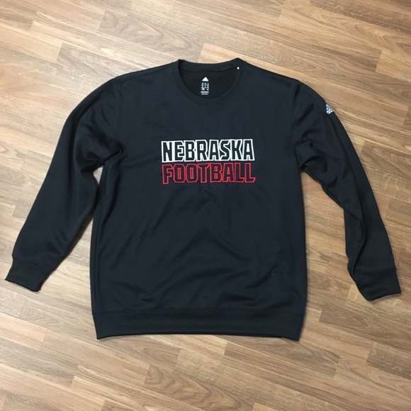 adidas Other - New Nebraska Cornhusker Football Sweatshirt Black